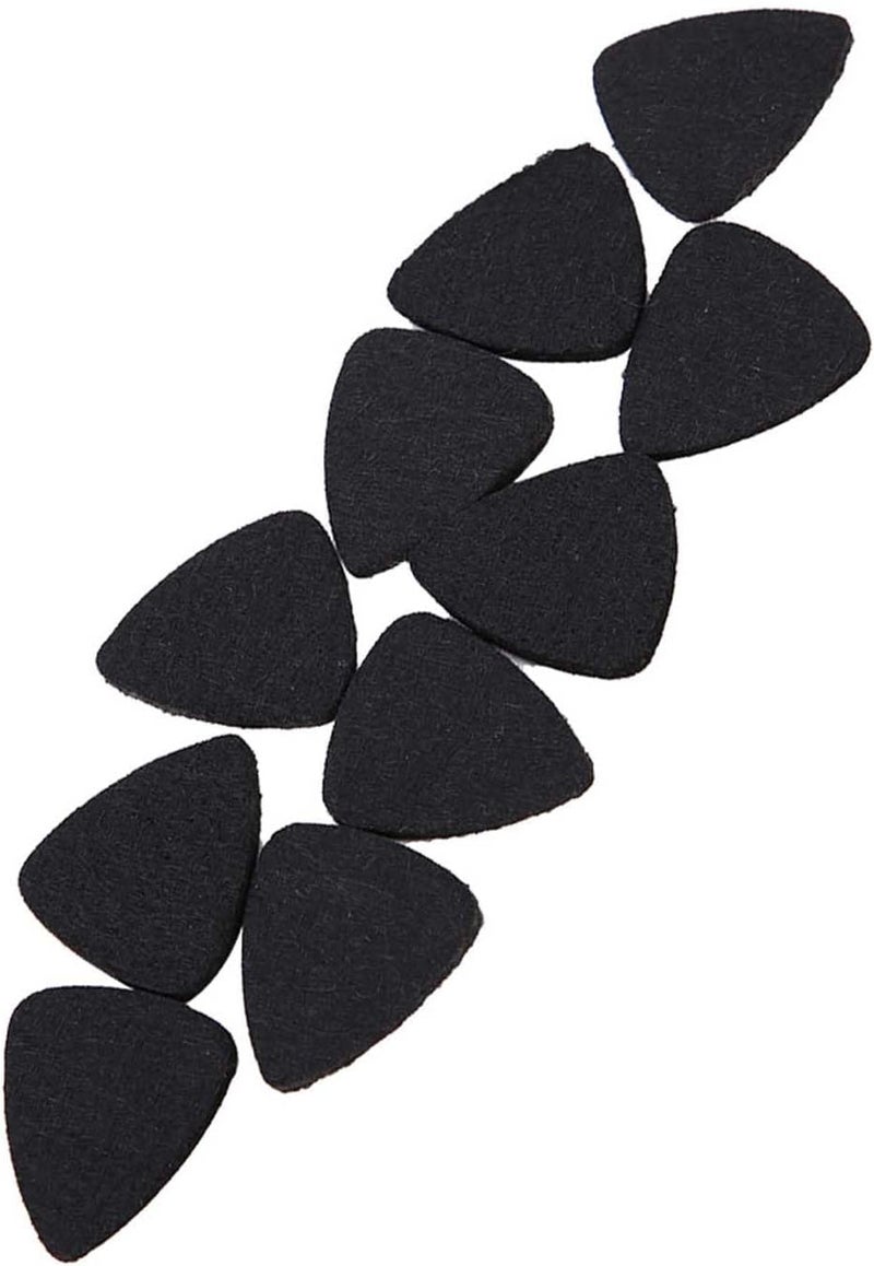 Wool Felt Picks Plectrums for Guitar Ukulele, Soft Sound, Improve Strumming, 10Pcs (Black) - Image 4