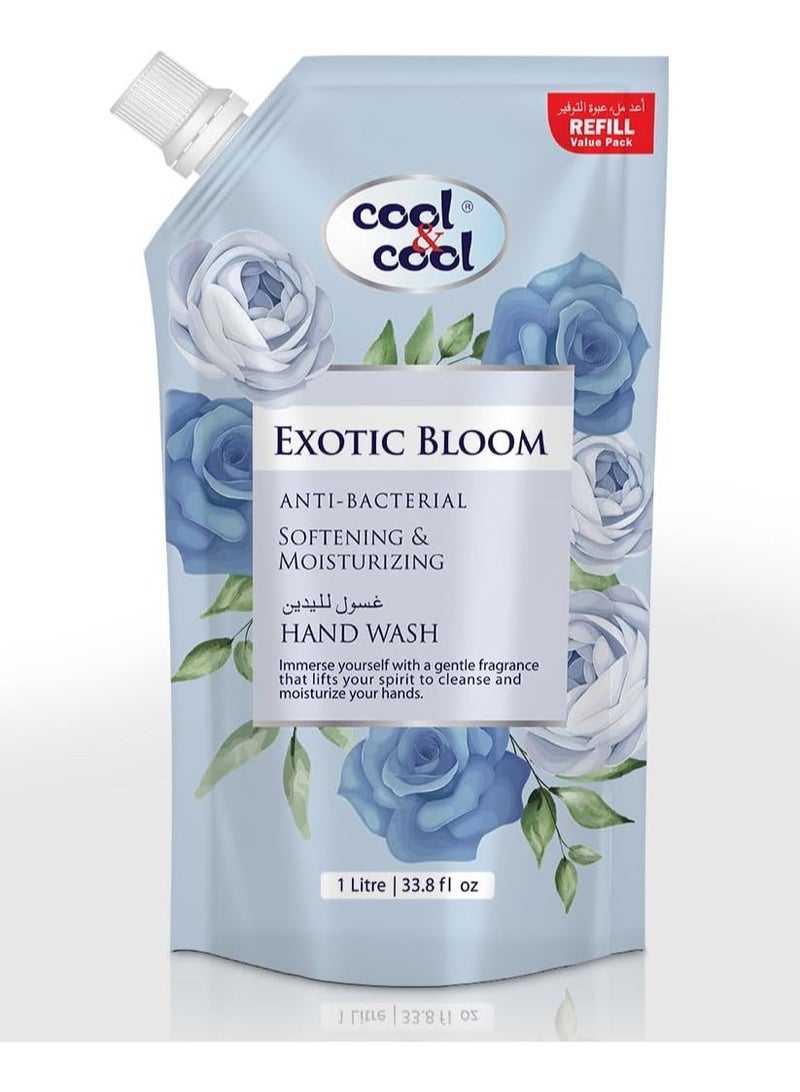 كول اند كول كيس غسيل يدوي من كول آند كول سعة 1 لتر معطر برائحة الزهور الغريبة ومضاد للبكتيريا وتنعيم البشرة وترطيبها. - Image 1