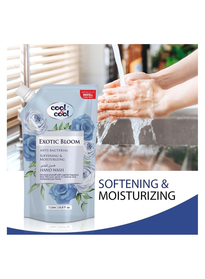 كول اند كول كيس غسيل يدوي من كول آند كول سعة 1 لتر معطر برائحة الزهور الغريبة ومضاد للبكتيريا وتنعيم البشرة وترطيبها. - Image 4