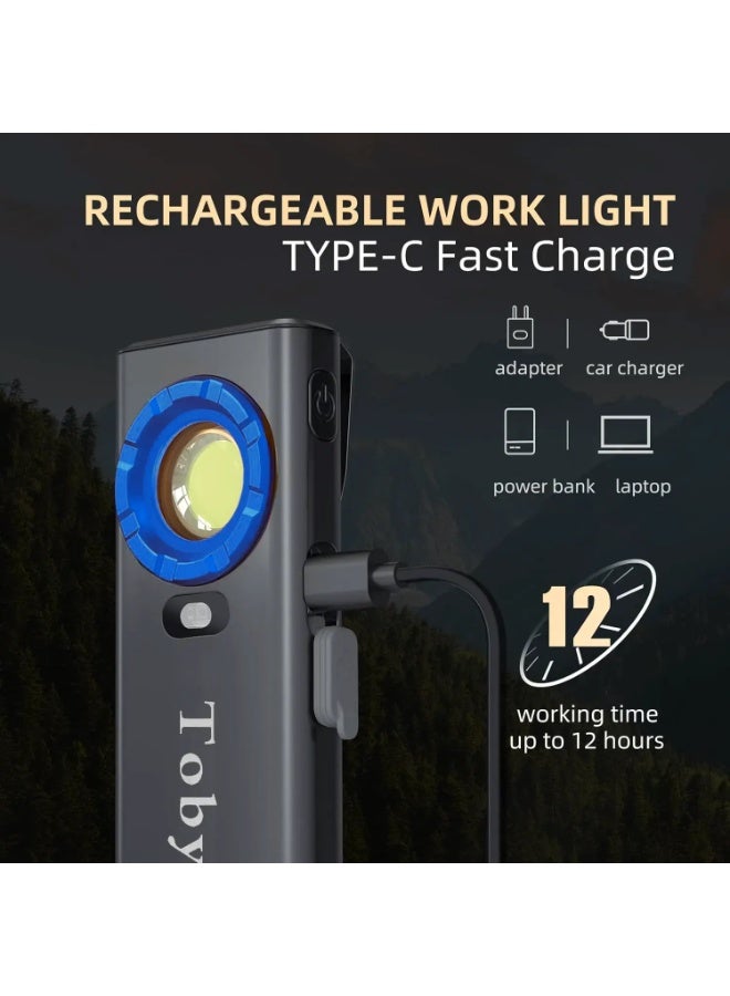 توبيز مصباح عمل Toby's CPL-T08 1200 لومن قابل لإعادة الشحن، مصابيح عمل مغناطيسية LED محمولة EDC مع مستشعر قرب لإصلاح السيارات/المرآب/الطوارئ/التخييم - CPL T08 - Image 3