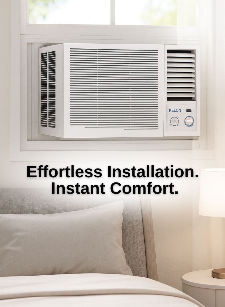 KELON 2.0 Ton (24000 BTU) Window Air Conditioner – Rotary Compressor, High Ambient Cooling up to 52°C, Cool-Only Operation, Energy Efficient, Low Noise Performance, Durable All-Weather Build – KAW-24UPM3 White - Image 4