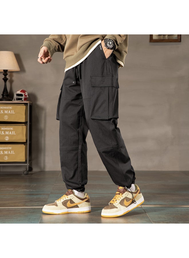 Fapai Spring And Autumn Two-wear Cargo Pants Drawstring Loose Men's Casual Cargo Comfortable Easy-care Trousers - Image 5