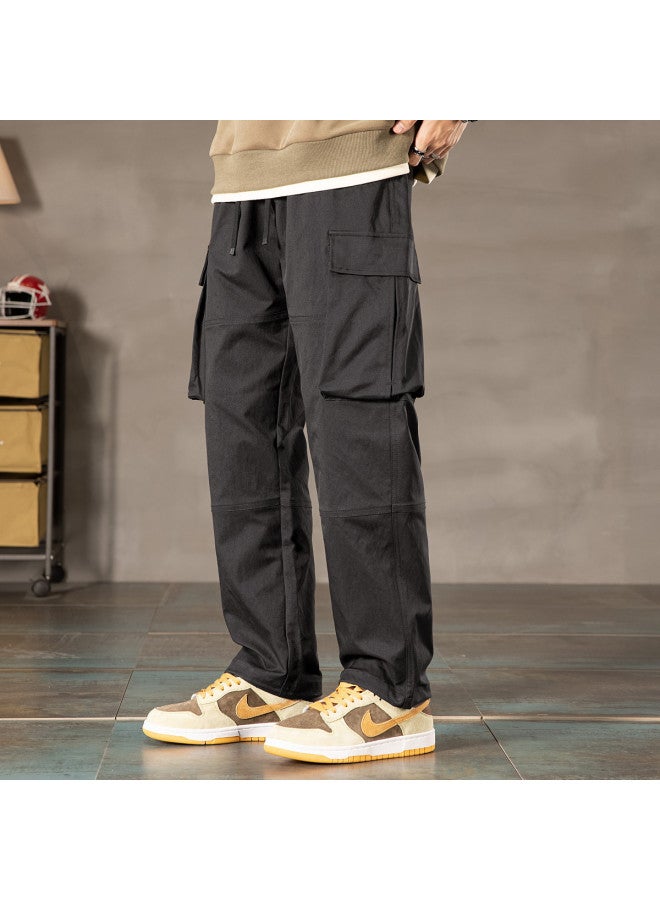 Fapai Spring And Autumn Two-wear Cargo Pants Drawstring Loose Men's Casual Cargo Comfortable Easy-care Trousers - Image 3