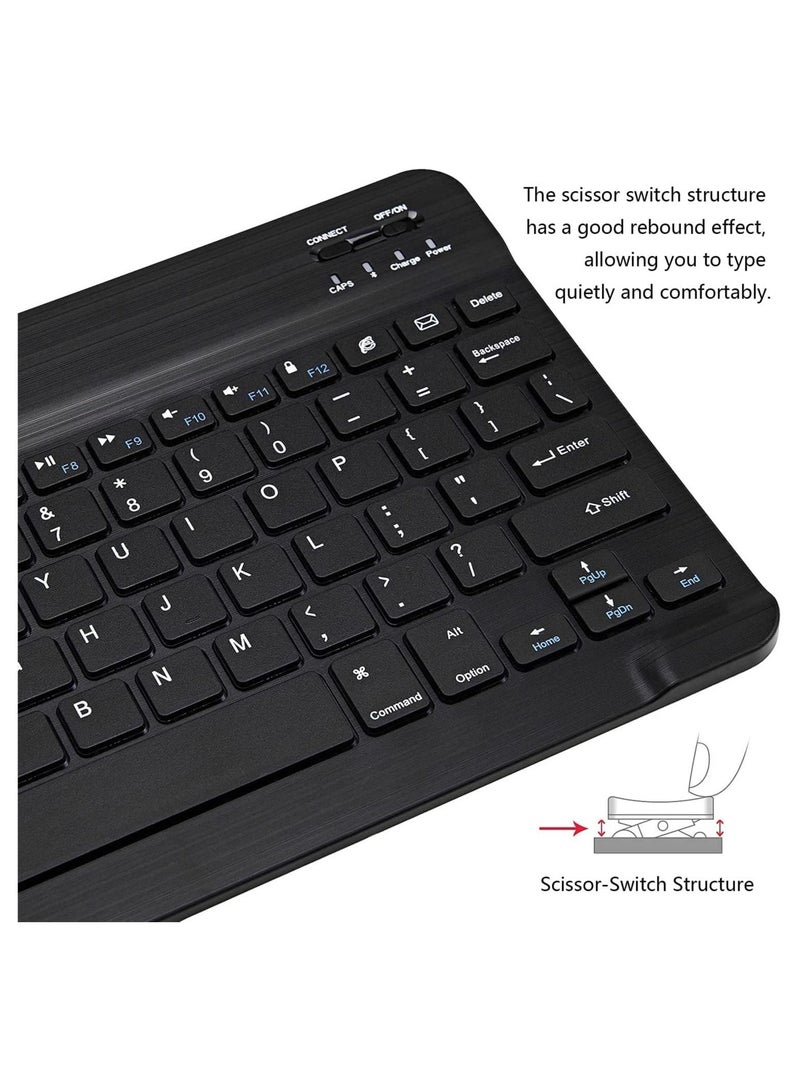 Arabic and English Bluetooth Keyboard and Mouse Combo Ultra Slim Portable Compact Wireless Mouse Keyboard Set for IOS Android Windows Tablet Phone iPhone iPad Pro Air Mini - Image 4