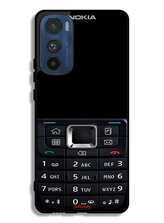 Tolwak Motorola Edge 30 Protective Case Cover Old Phone Pattern - Image 1