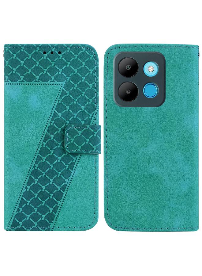Zaboon Case For Infinix Smart 7 African Version/X6515 Seven-shaped Embossed Leather Phone Case - Image 1