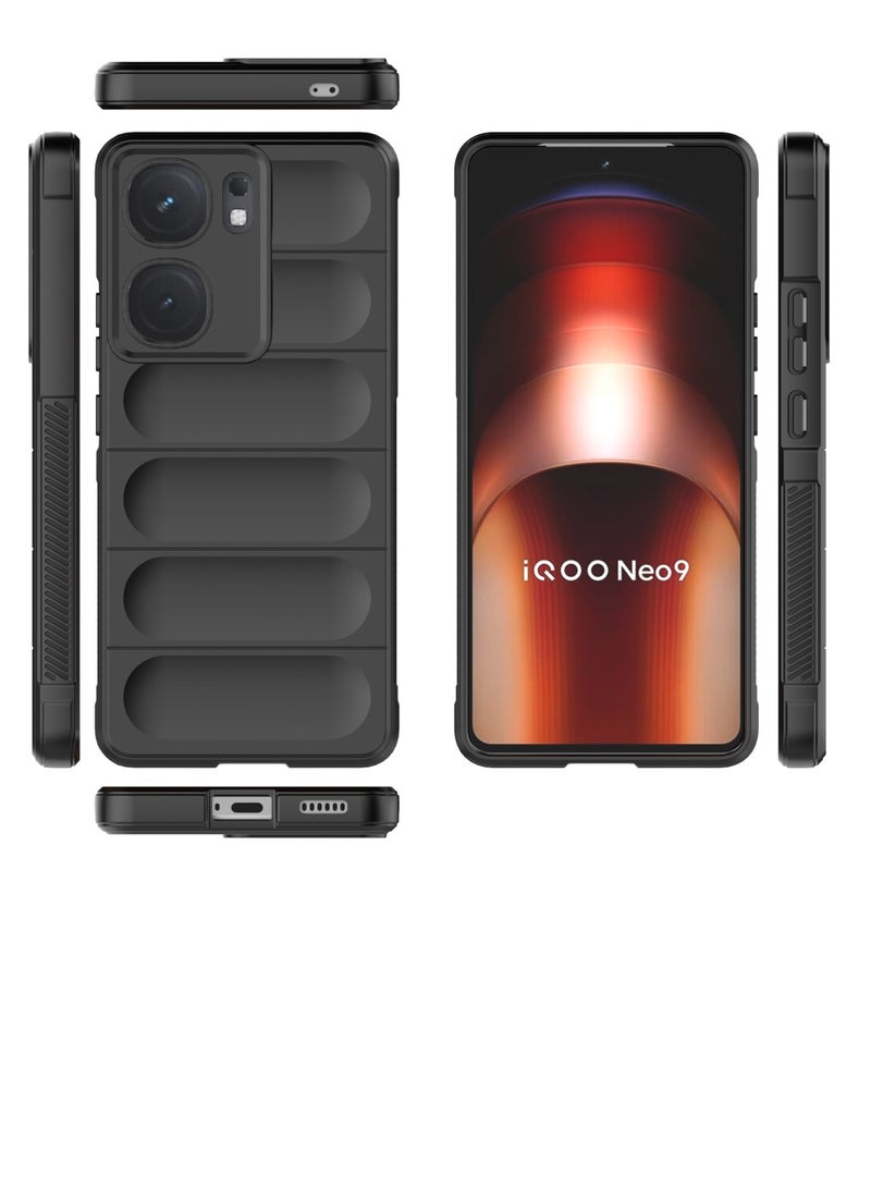 IQOO neo 9 5G  Original Magic Shield Shock-Resistant Case Cover with Ultra Protection and Soft Padded Interior - Black - Image 1