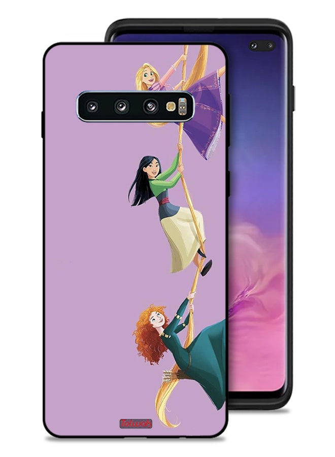 Tolwak Samsung Galaxy S10 Plus Protective Case Cover Girls Climbing Art - Image 1