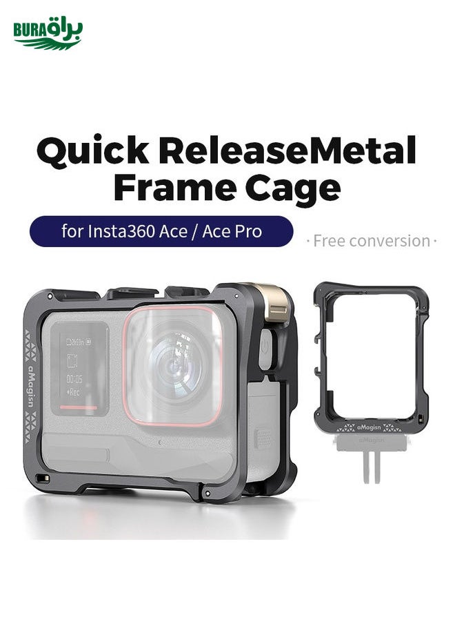 BURAQ For Insta360 Ace / Ace Pro aMagisn Quick Disassembly Metal Rabbit Cage Border Accessories  - Image 2