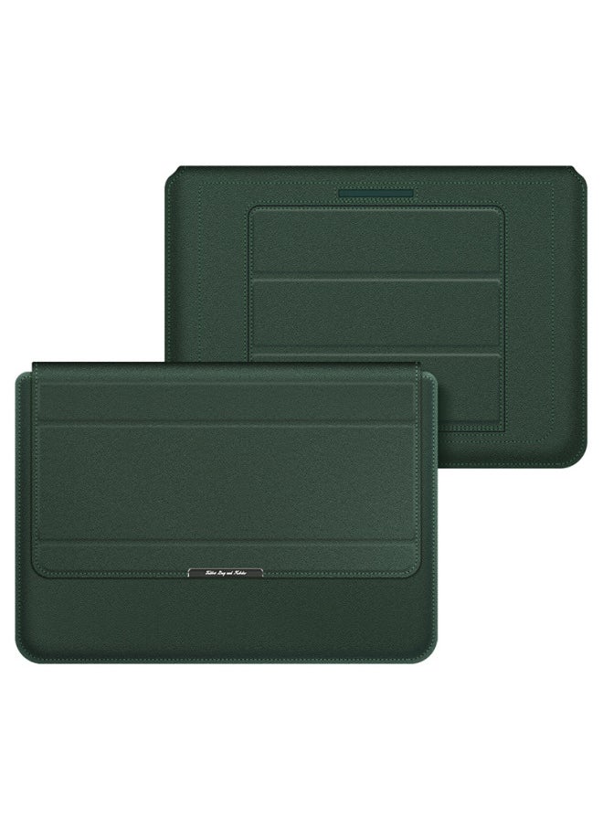 Generic - Macbook Bracket Inner Bag 13-inch Air Notebook Magnetic Bracket Bag For Apple Huawei Thin Computer Bag-Color:Dark Green (no Accessories Package)-Applicable Model:15.4/15.6/16.1 Inches - Image 1