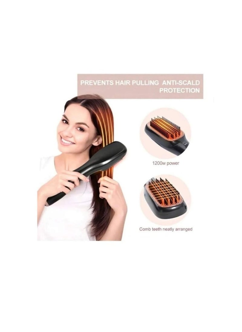 JOY CARE Joy Professional Hair Dryer Brush 2 In 1 Negative Ion Blow Dryer & Straightening Comb – Hot Air Styling Brush With Detangling Bristles, Adjustable Heat, Lightweight Design & Ionic Technology For Smooth, Frizz-Free Hair Styling At Home Or Travel - Image 4