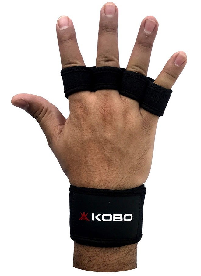 كوبو قفازات رفع الأثقال المصنوعة من النيوبرين من Kobo WTG-18، مقاس متوسط (أسود)  - Image 3