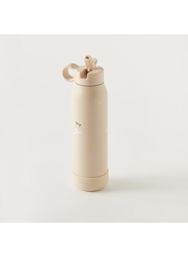 Citron Ballerina Print Water Bottle for Girls - 350 ml - Image 2