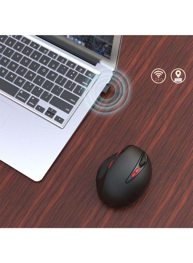 NIBEMINENT Ergonomic Design 2.4GHz Wireless Mouse Black  - Image 2