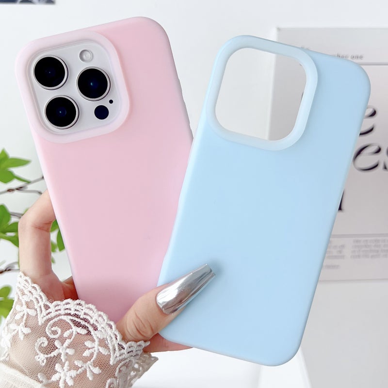 HuHa Protective Cover For iPhone 16 PC Hybrid Liquid Silicone Jelly Phone Case(Light Yellow) - Image 5