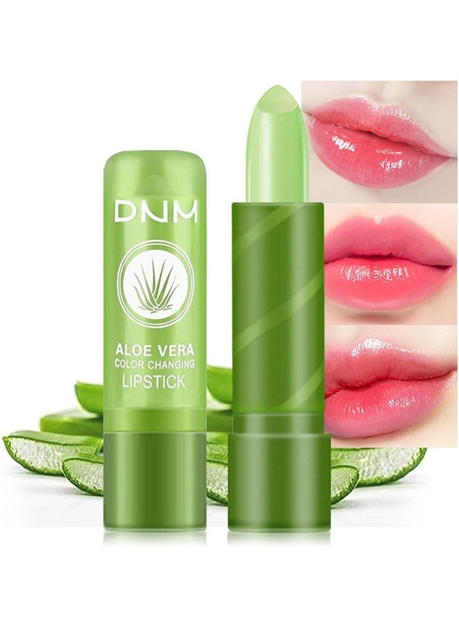 دي ان ام الألو فيرا أحمر الشفاه، طويلة الأمد مغذية بلسم الشفاه الشفاه مرطب سحر درجة الحرارة تغيير اللون لمعان الشفاه - Image 1