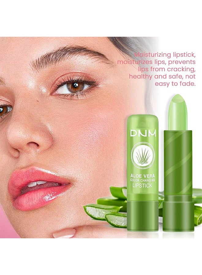 دي ان ام الألو فيرا أحمر الشفاه، طويلة الأمد مغذية بلسم الشفاه الشفاه مرطب سحر درجة الحرارة تغيير اللون لمعان الشفاه - Image 2
