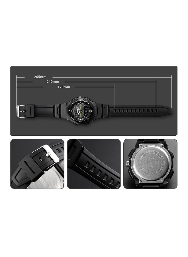 Men's PU Leather Band Analog And Digital Wrist Watch - Image 3