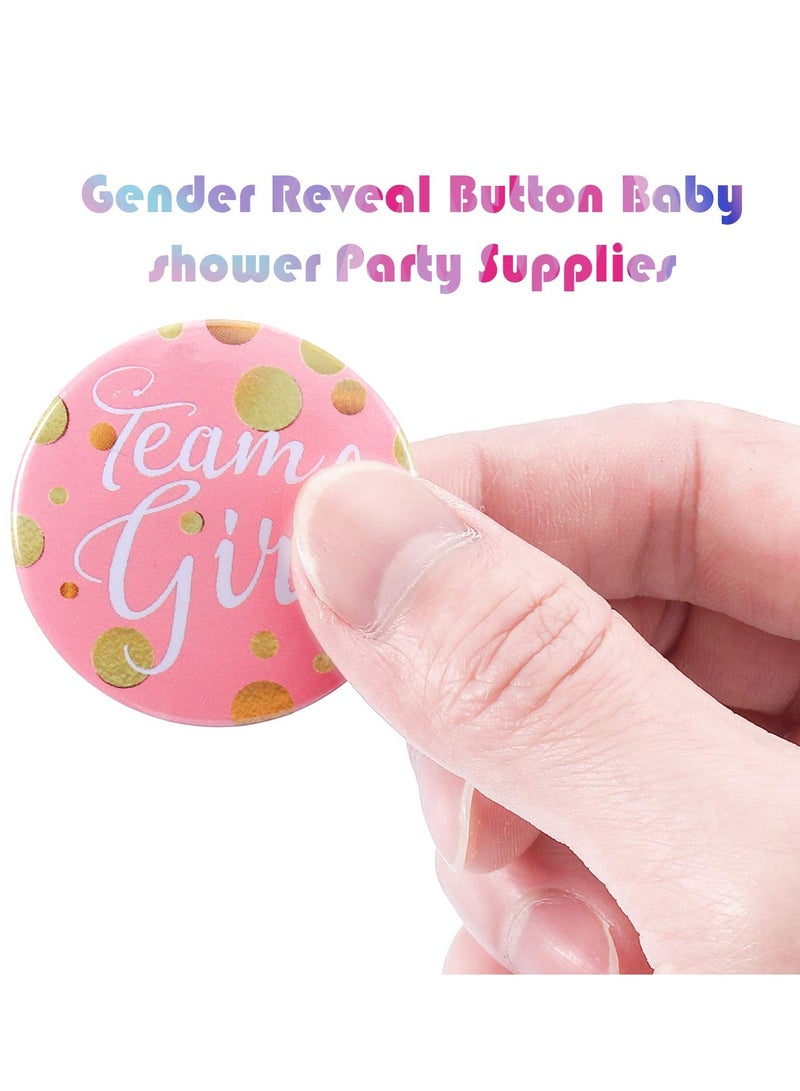 Excefore Gender Reveal Pins, 60 Pcs Team Girl and The Boy on Pin, Baby Shower Pink Blue Pins for Baby Shower Party Favors Baby Shower Party Favors Gender Reveal Party Supplies (1.5 Inches) - Image 4