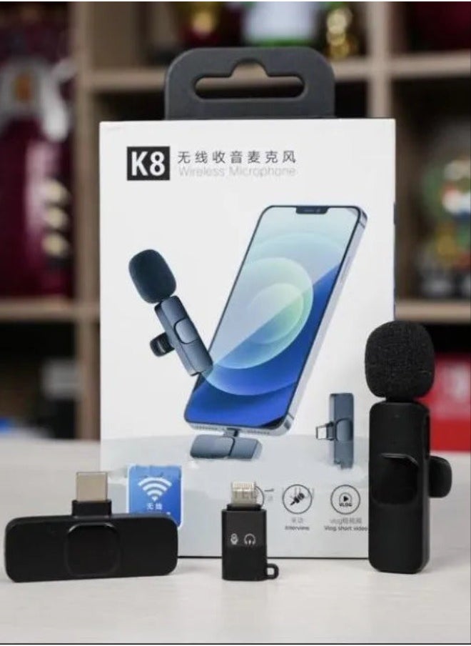 Generic Wireless mic  supports iPhone models K8  - Image 2