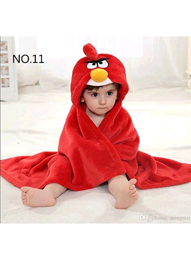 Brandonn Ultra Soft Organic Premium Bathrobe Cum Bath Gown For Babies Cum Baby Bath Towel(Red Angry Bird) - Image 3