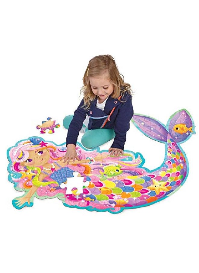 Peaceable Kingdom - Shimmery Magical Mermaid Floor Puzzle - Image 1