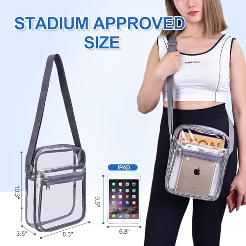 USPECLARE Clear Purse for Stadium Events Clear Messenger Bag for Men and Women - Image 3