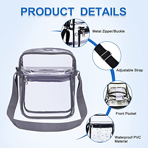 USPECLARE Clear Purse for Stadium Events Clear Messenger Bag for Men and Women - Image 4