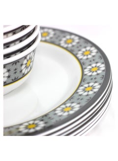 Melrich Melrich 12 Pcs Melamine Dinner Set Dinner and Soup plate and Bowls Dishwasher and Freezer safe Durable and Strong for daily use  - Image 3