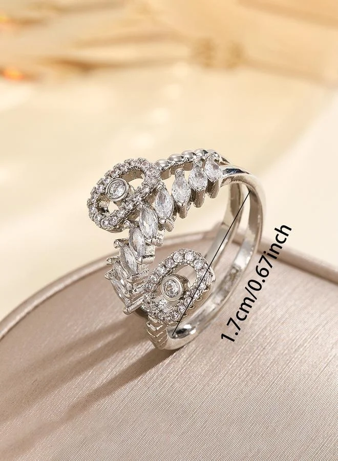 Take Two  Silver Embellished Ring for Women | Best Price UAE
