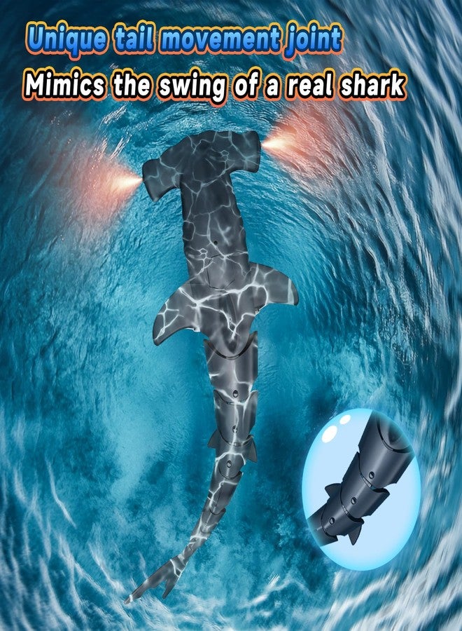 fygurso Remote Control Shark Toys High Simulation,Water Toys for Kids, High Simulation Shark for Pool & Bath, Ideal Gifts for Boys Ages 6+ (Gray) - Image 4