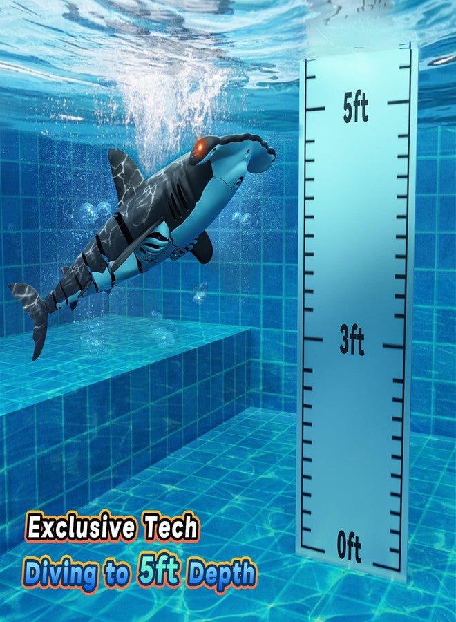fygurso Remote Control Shark Toys High Simulation,Water Toys for Kids, High Simulation Shark for Pool & Bath, Ideal Gifts for Boys Ages 6+ (Gray) - Image 2