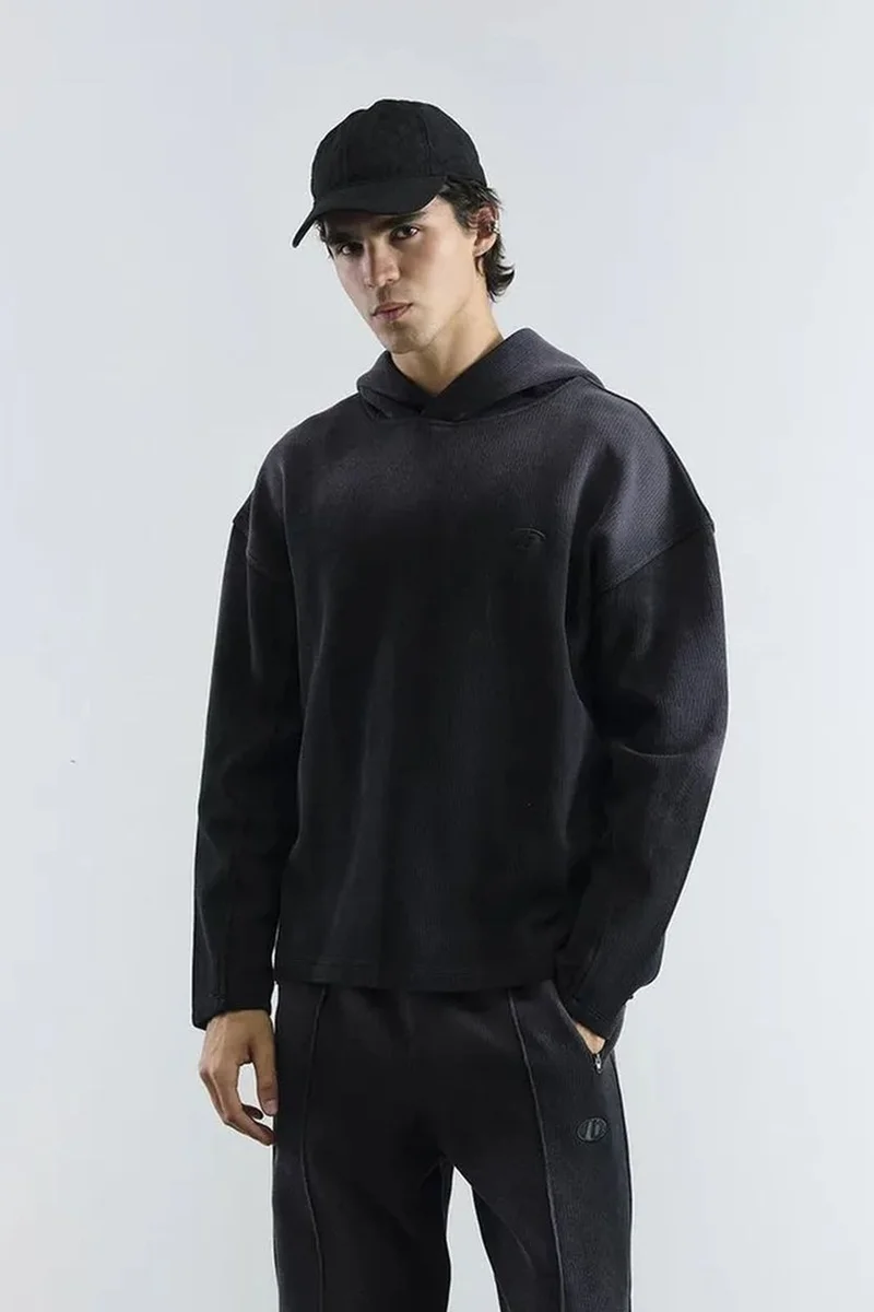 GIESTO Hooded Knitted Sweatshirt