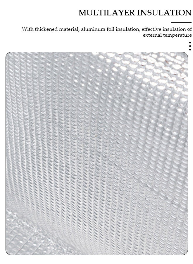 DUNISO Insulated Grocery Bag with Zippered Top, Lunch Delivery Bag, Insulated Shopping Bag, Reusable Food Cooler Bag, Washable, Reinforced Bottom and Handles, Insulated Grocery Bags for Hot Or Cold Food - Image 3