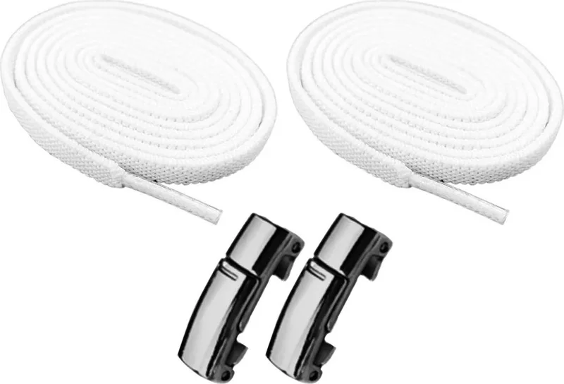 Dopar Elastic Smart Locking Magnet Metal Plug and Drop Sports Shoe Laces 100 cm