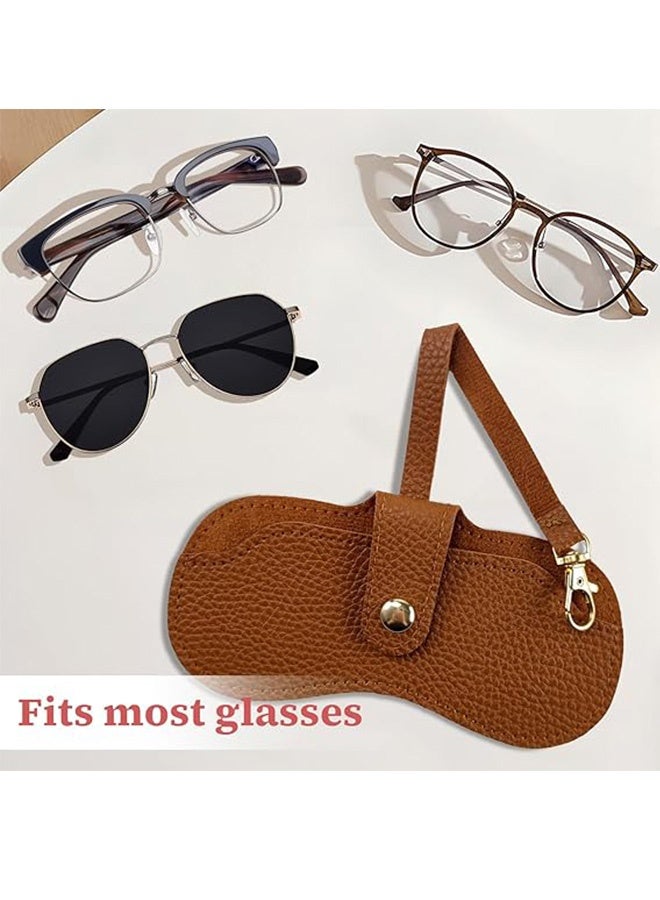 إم إكس إن 4 PCS حقيبة زجاج شمسي، حقيبة نظارات محمولة مع حزام تثبيت زر، حقيبة نظارات شمسية لينة محمولة مع خطاف سلسلة مفاتيح - Image 5