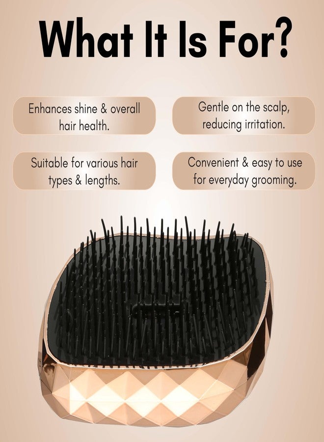 Beauté Secrets Detangling Hair Comb Brush, Detangler Hair Brush for Women Men & Kids Use in Wet and Dry Hair - Image 4