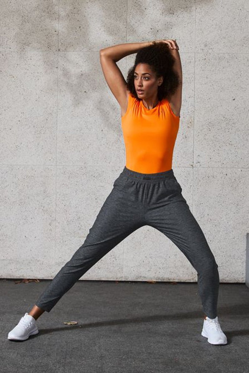 Tchibo Women Sportswear Fit Training Track Pants, Heather Charcoal  - Image 1