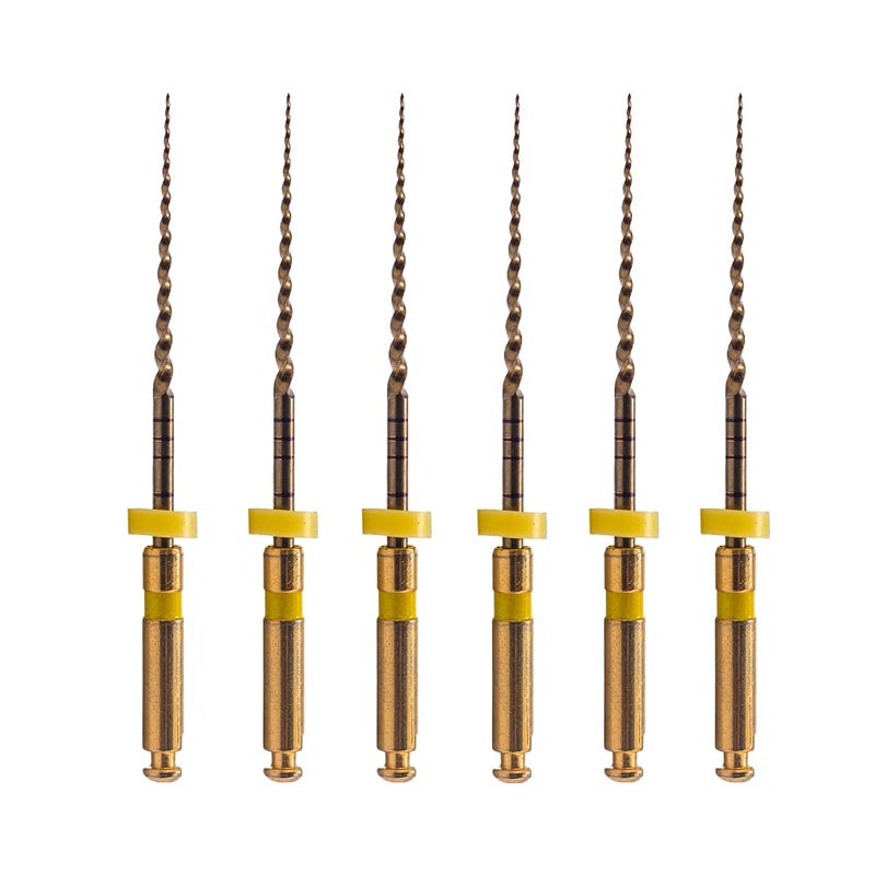 Easyinsmile XPro Gold Protaper NITI Rotary Files 6PCS Endo Controlled Memory Files F1 25MM