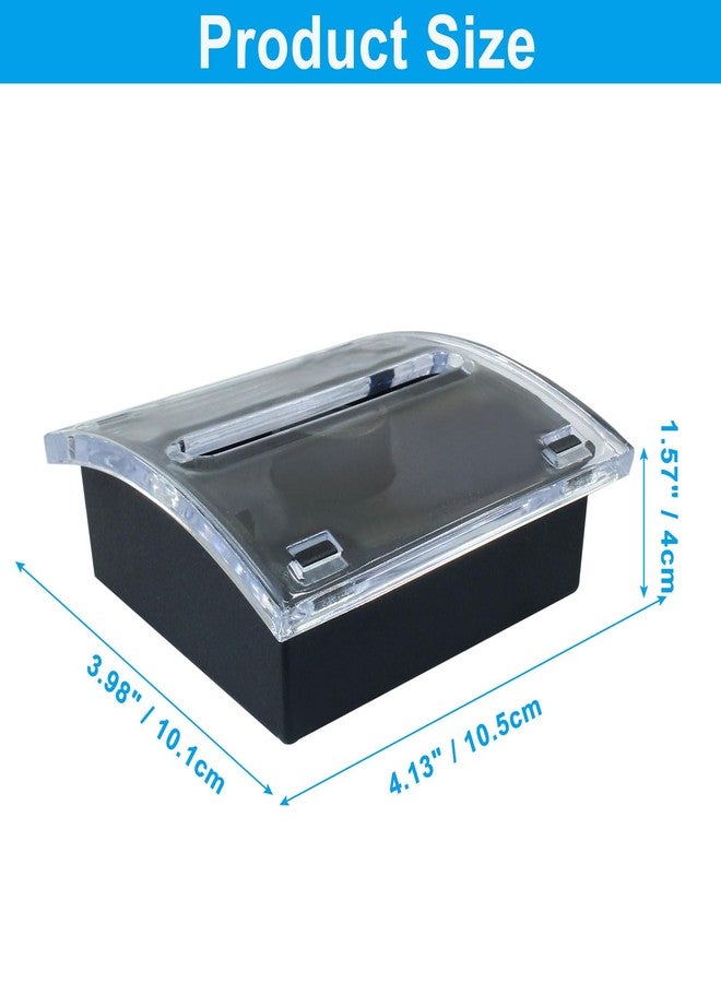 LifCratms 1 Pcs Pop Up Note Dispenser Sticky Notes Holder Black Base Clear Top Sticky Pad Holder for School Office Home Store/Desk Users - Image 2