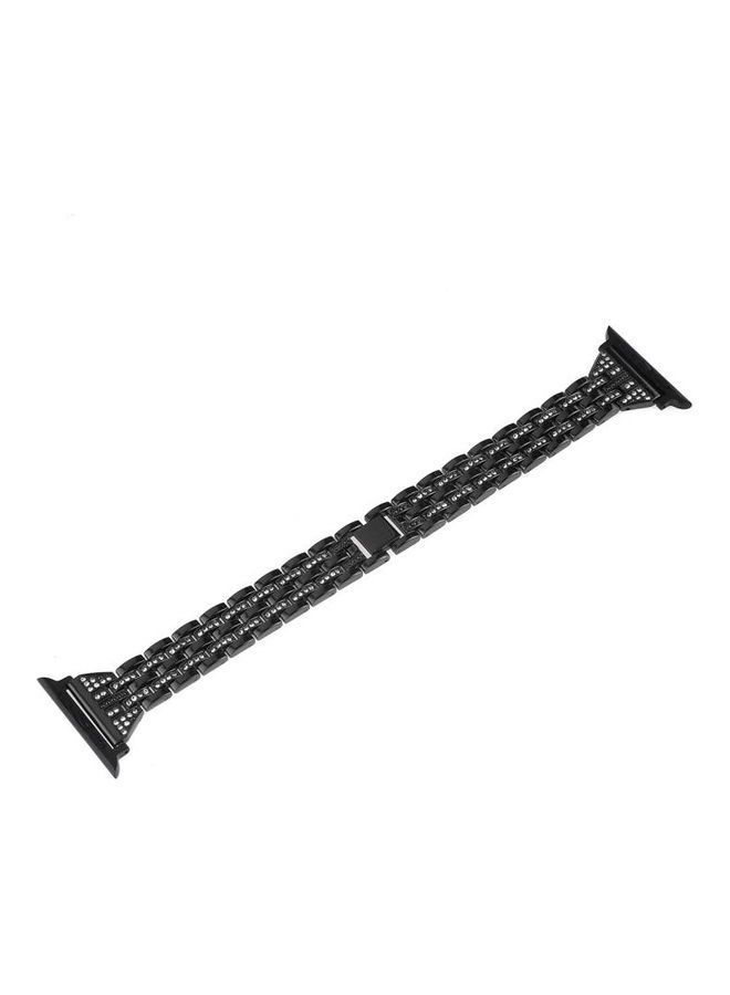 NIBEMINENT Colourful Diamond Watchband Black - Image 1