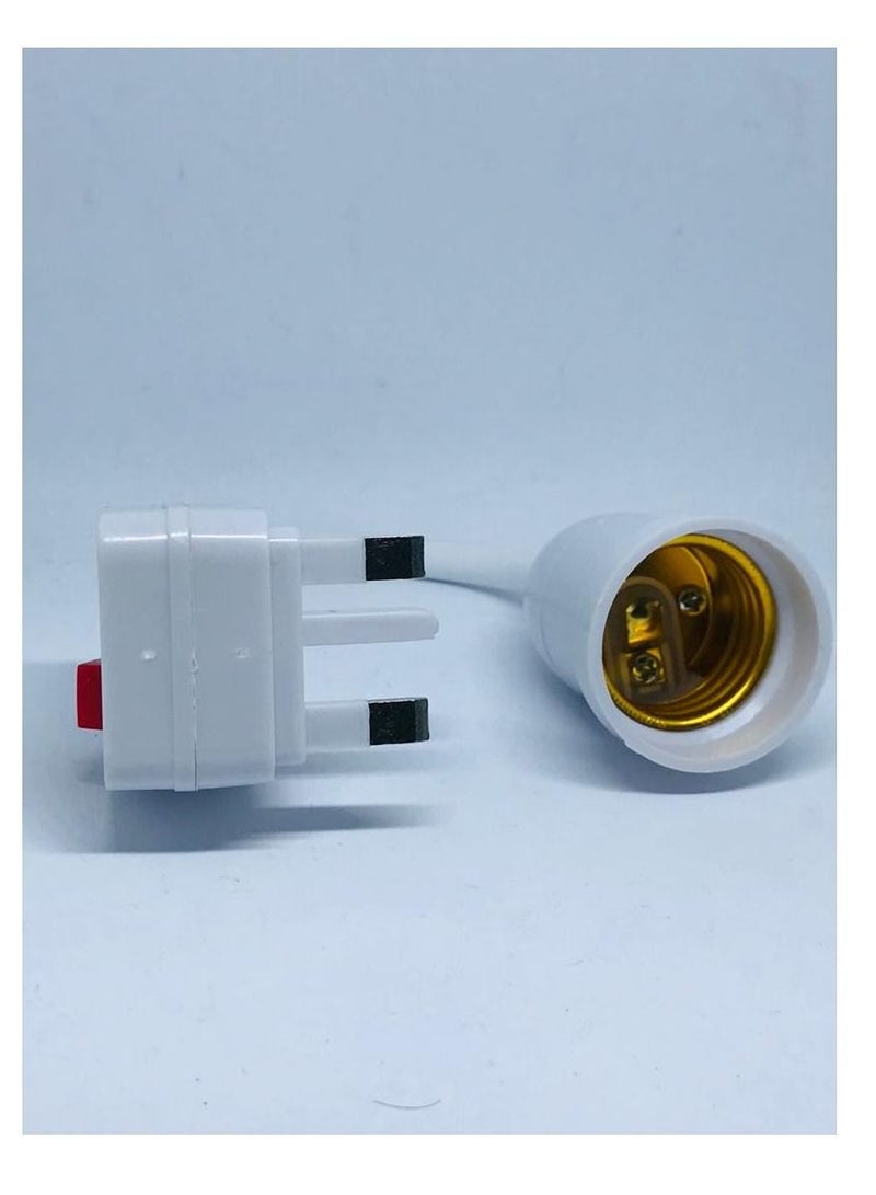 Plug in Light Socket Adapter with On/Off Switch, flexible neck Extension Lamp Bulb Holder Converter for night light Bedside lamp wall lamp bases