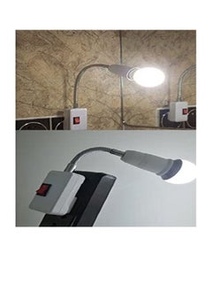 Phone Planet Plug in Light Socket Adapter with On/Off Switch, flexible neck Extension Lamp Bulb Holder Converter for night light Bedside lamp wall lamp bases  - Image 2