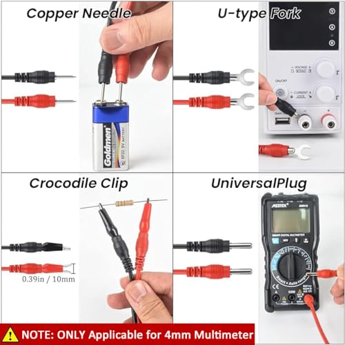 Serplex® 16-in-1 Multimeter Test Leads Kit for 4mm Multimeter, Insulated Jumper Wires Silicone Jumper Wires with Alligator Clips, Testing Power Probes, Banana Plug for Electronics, Circuit Connection - Image 3