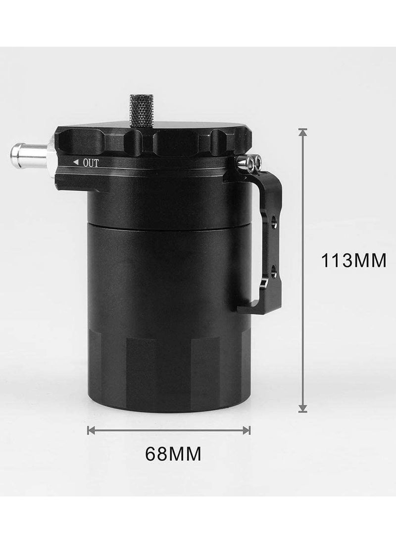 Generic Oil Catch Can Tank Kit with Breather 300ml Aluminum Polish Engine Air Oil Separator Tank Reservoir Kit Universal  - Image 2