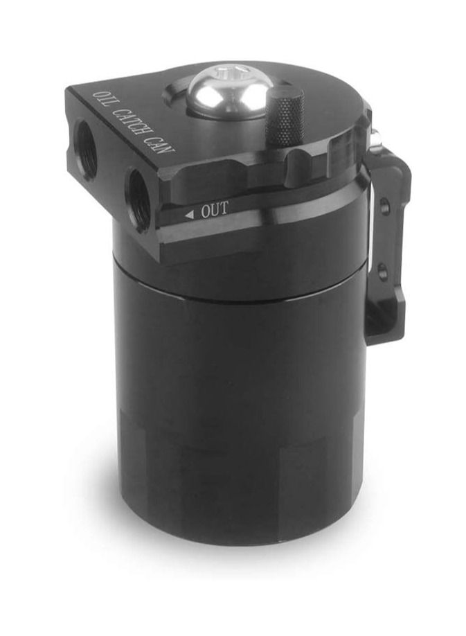 Generic Oil Catch Can Tank Kit with Breather 300ml Aluminum Polish Engine Air Oil Separator Tank Reservoir Kit Universal  - Image 4