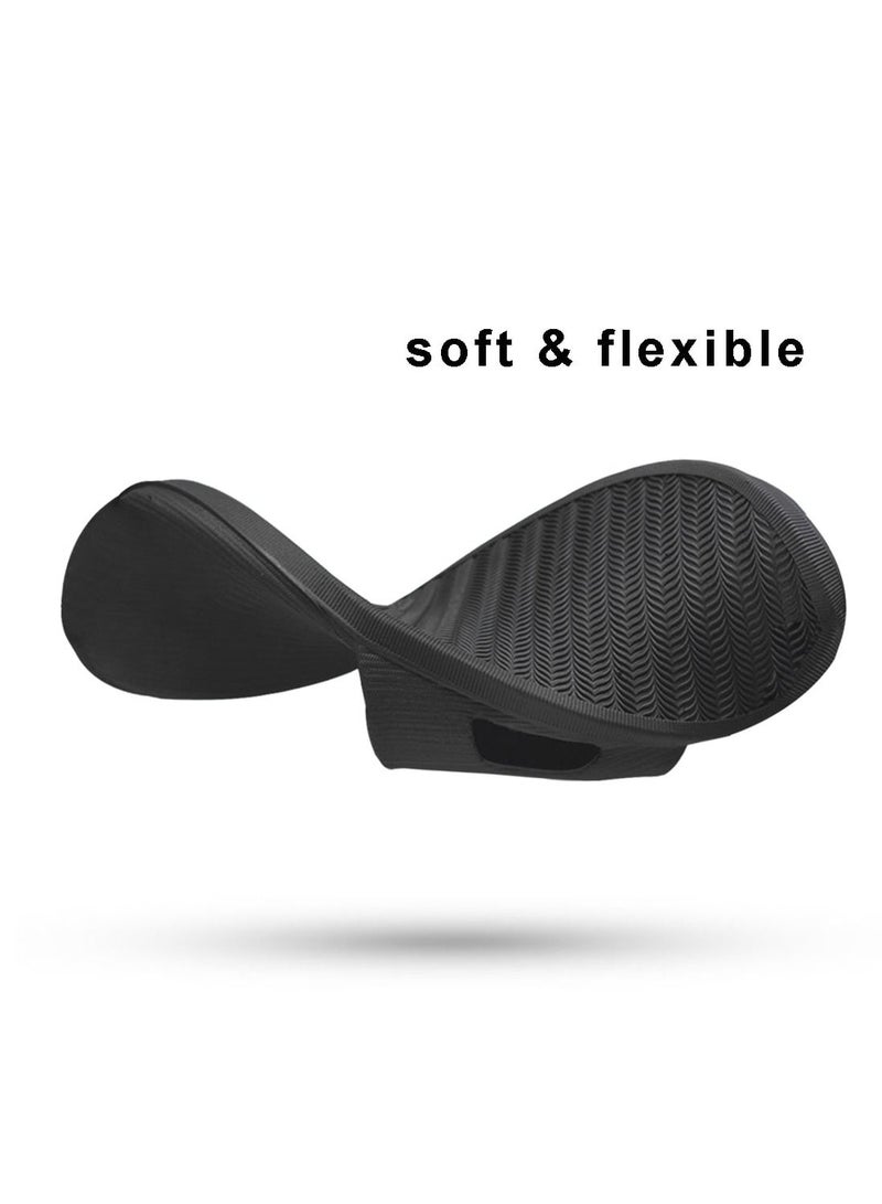 Men's Anti-Slip Plus Size Nylon Slippers Black Color - Image 4