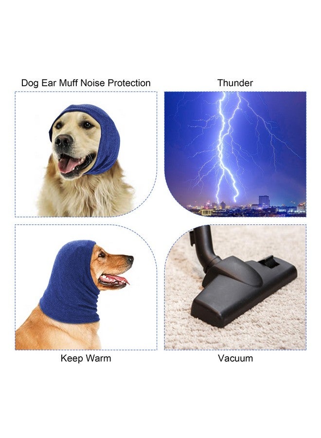 Rbenxia Dog Ear Muffs - Noise Protection Ear Cover Hoodies for Dogs (Blue, Small) - Image 4