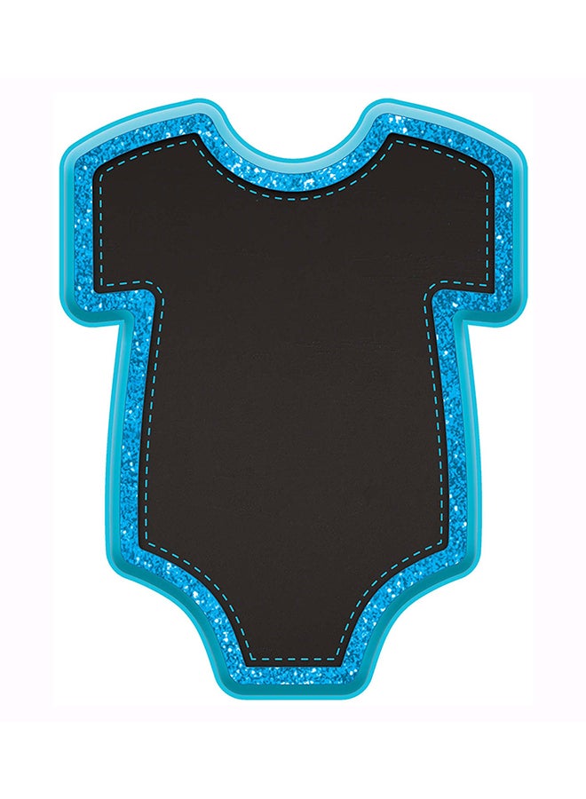 Amscan Baby Boy Blue Bodysuit Glitter Easel, Baby Shower Party Decorations