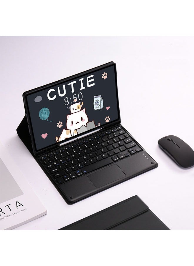 General - Arabic & English Keyboard Case Compatible Samsung Tab A8 (10.5") Slim Case with Pen Slot, Detachable Wireless Bluetooth Keyboard and Bluetooth Mouse - Image 1